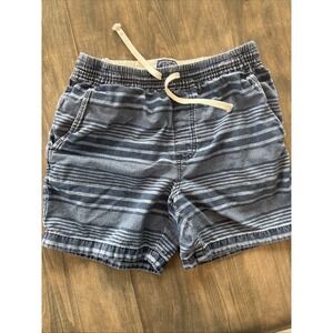 J.Crew 6" Dock‎ Shorts - Men's Small Cotton Indigo Stripe Drawstring Pockets